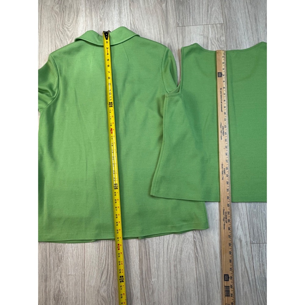 St.‎ John Collection Green Knit Jacket & Tank Set Size 16 XL Wool Blend Santana - Picture 8 of 8